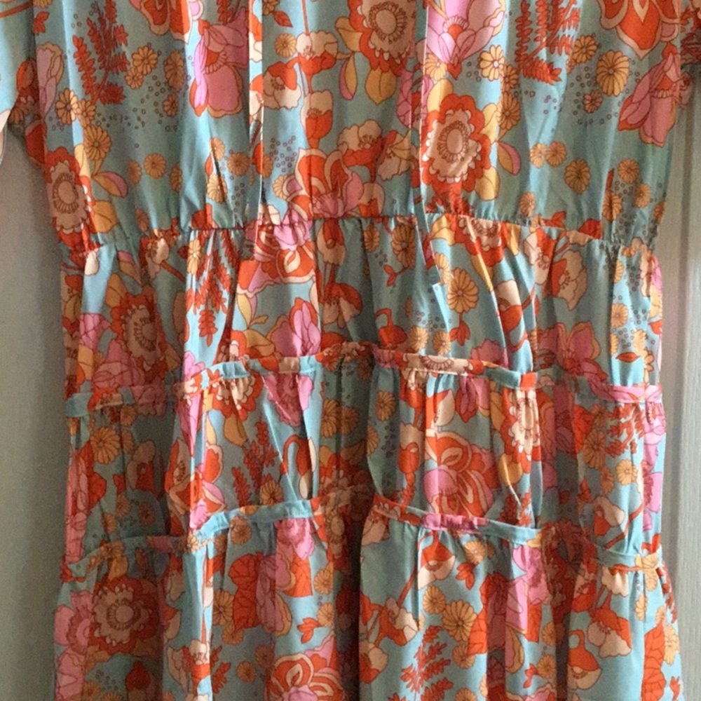 NWT dress Made With ❤️, L beautiful spring summer print.NO FLAWS. Lightweight. - Picture 4 of 6